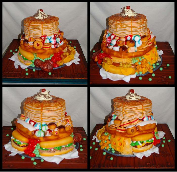 Food stack cake 