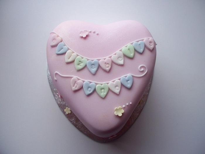 Heart shaped baby bunting