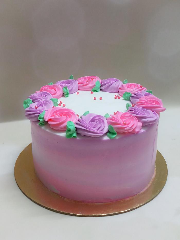 Simple watercolour cake 