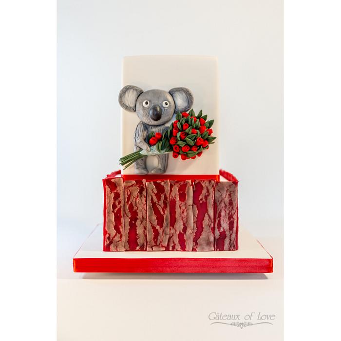 Valentine’s Day Cake, Koala & Cupid Sides 