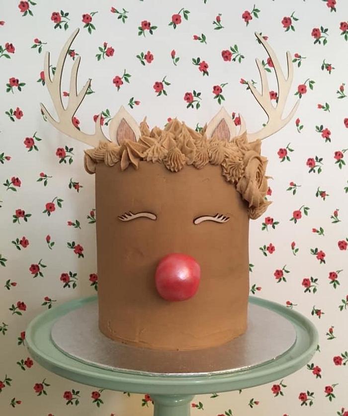 Christmas deer cake