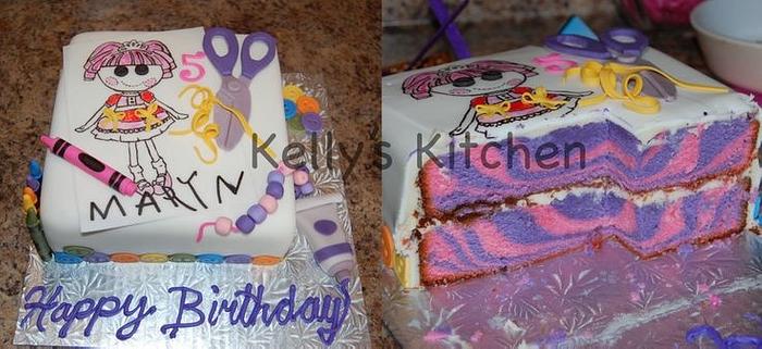 Arts & crafts birthday cake