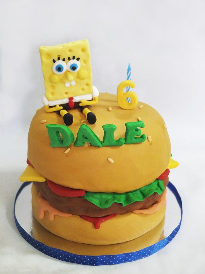 Spongebob Krabby Patty Burger Cake