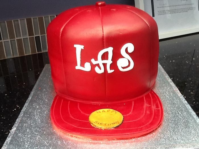 Baseball cap cake