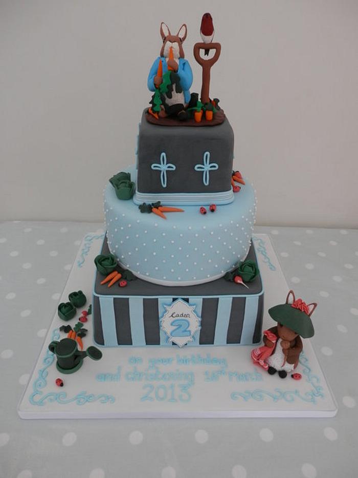 Peter Rabbit Christening and Birthday cake