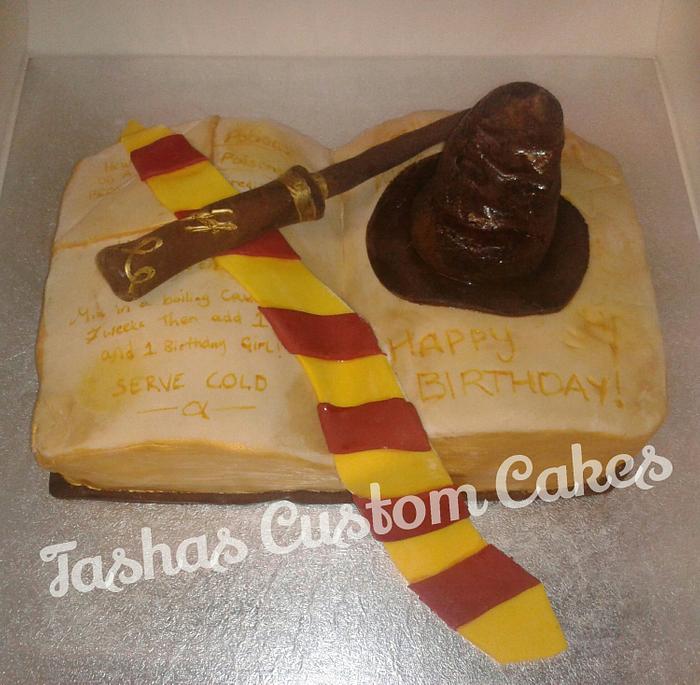 Harry Potter, potions book cake