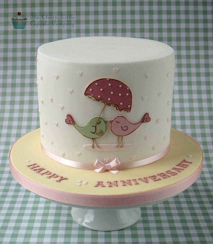Love Bird Anniversary Cake