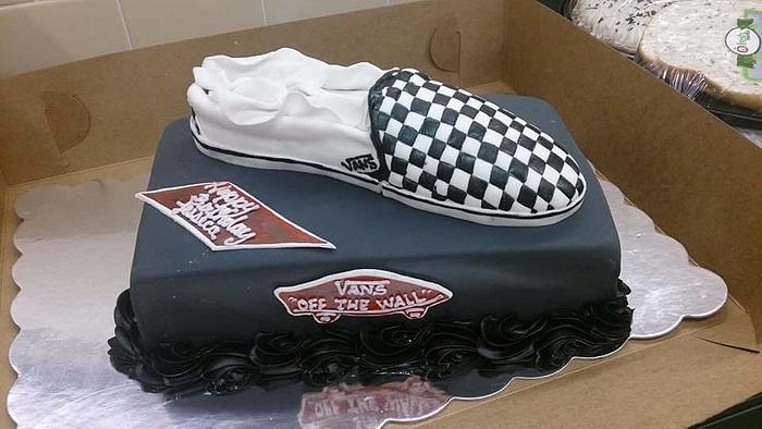 Vans Checkered Shoe Cake