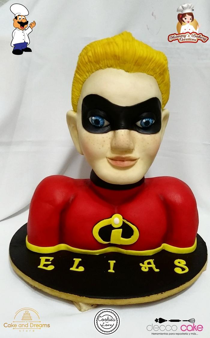 Dash the incredibles bust cake