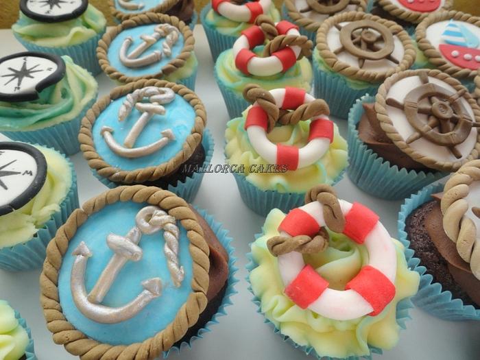Nautical cupcakes