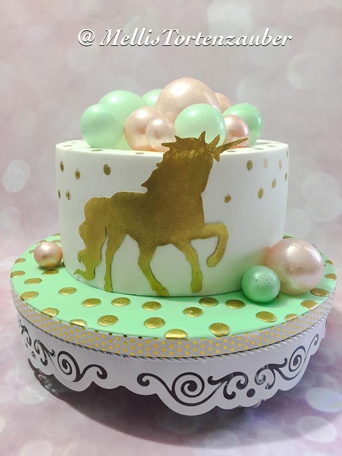 Unicorn bubble cake