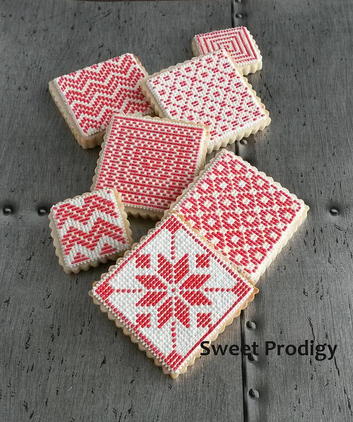 Nordic Needlepoint Cookies | Sweet Prodigy