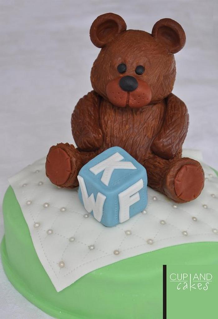 Bear Baby Shower Cake 