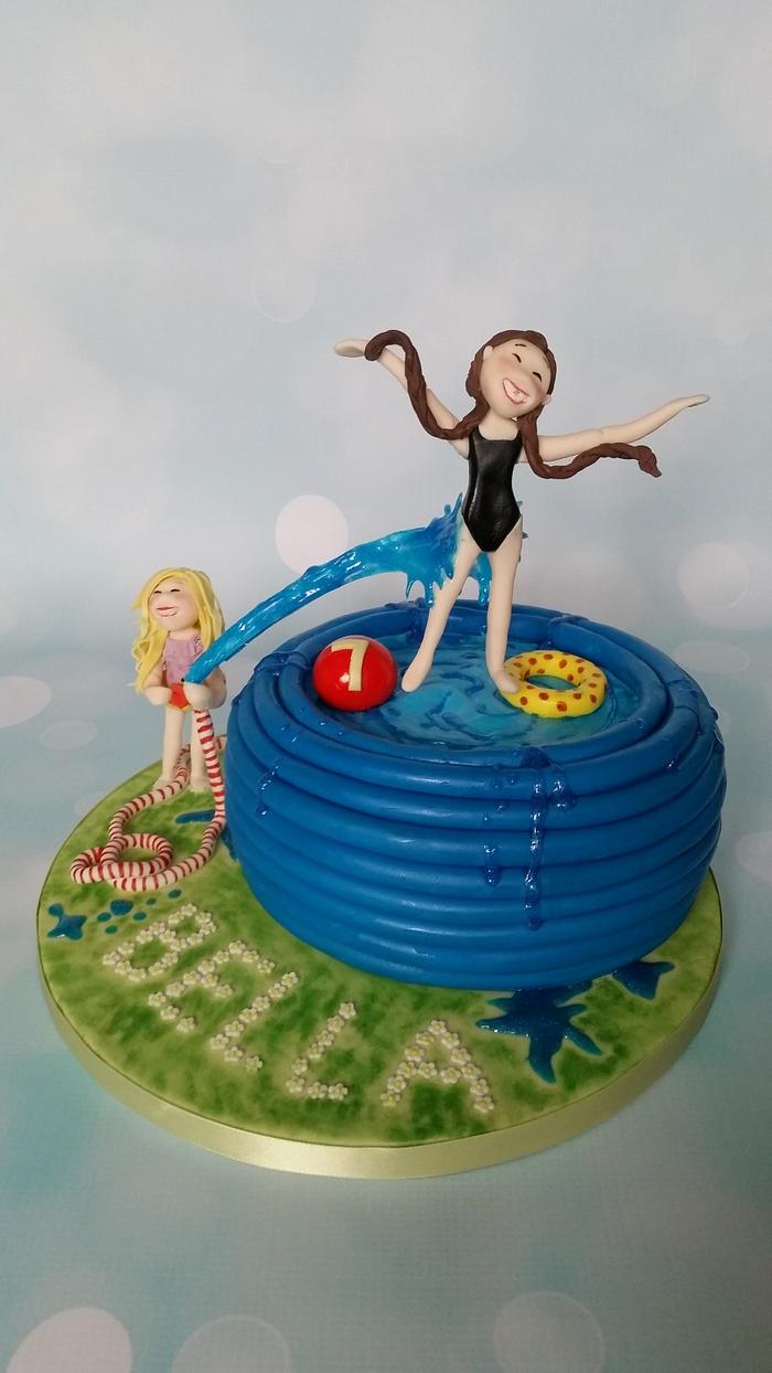 bomb in the swimming pool cake gravity defying.