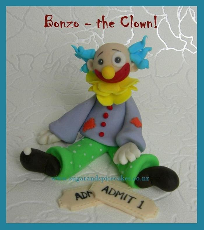 Bonzo - The Circus Clown Cake Topper ~