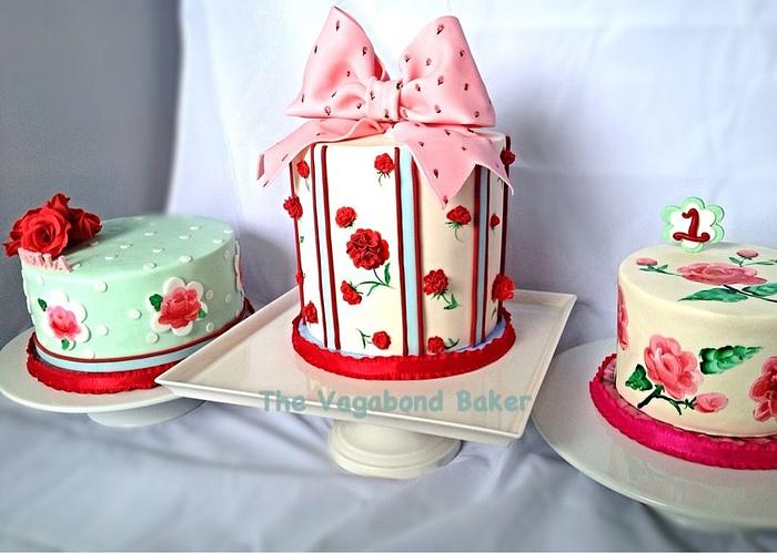 Cath Kidston inspired cake trio