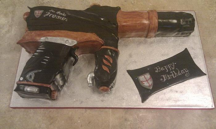 Paintball Gun Cake