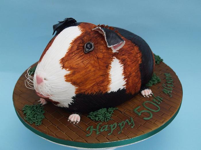 Guinea pig 50th birthday cake