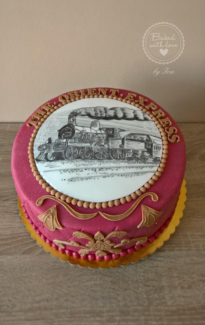 Orient Express themed cake