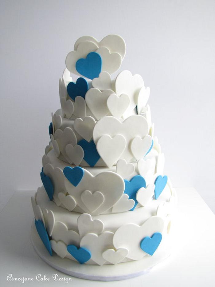 Vintage Heart Wedding Cake