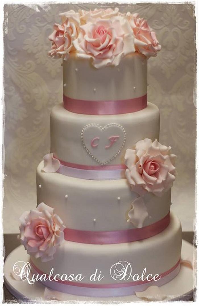 romantic roses cake