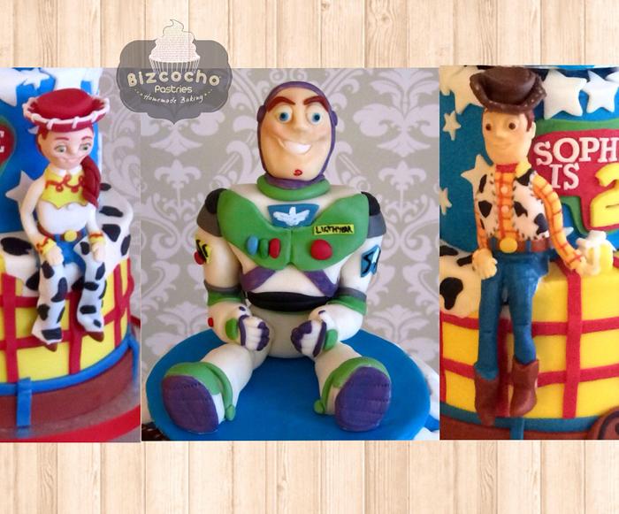 Jessie, Buzz and Woody fondant cake toppers