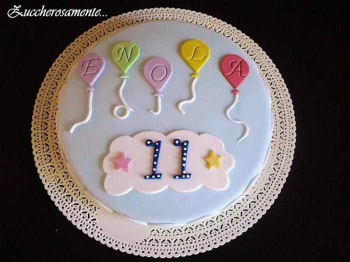 Baloon birthday cake