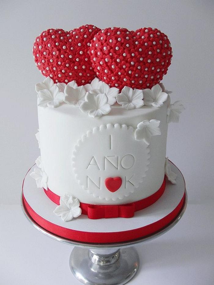 First Anniversary Cake | Buy Heart-Shaped Cake | MrCake