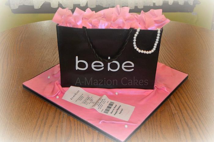 Bebe Shopping Bag Cake