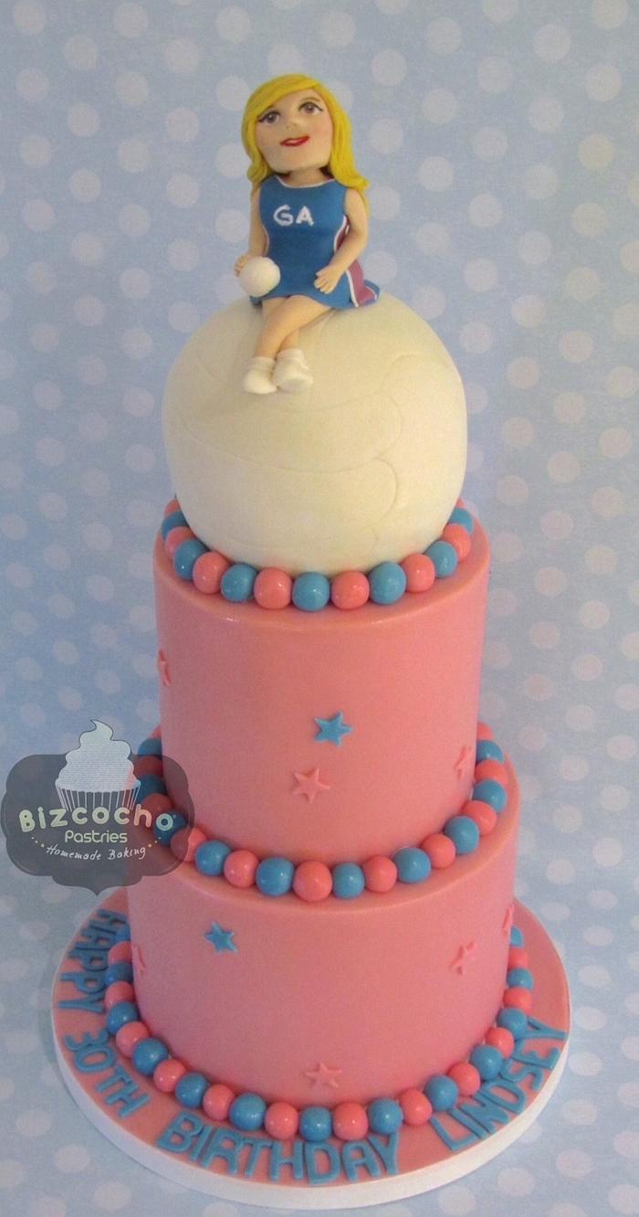 Netball Birthday cake