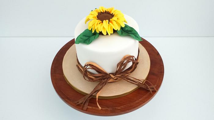 Rustic Sunflower Cake