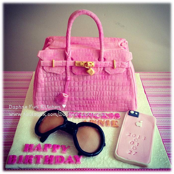 Pink Birking bag cake