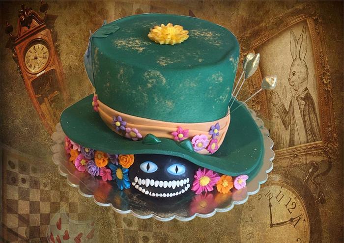 Mad hatter's hat cake