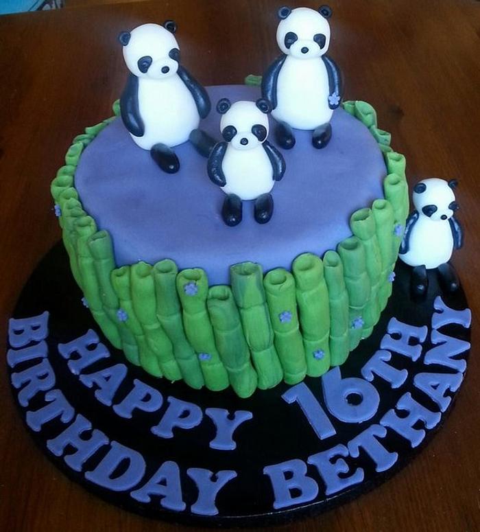 Purple Panda Cake