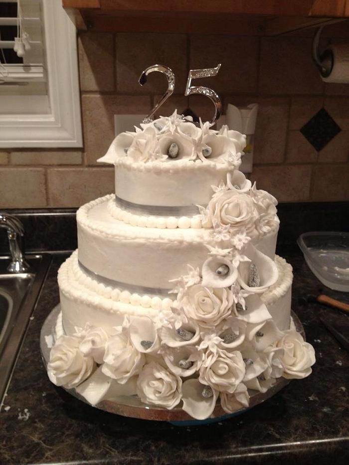 25th anniversary cake 