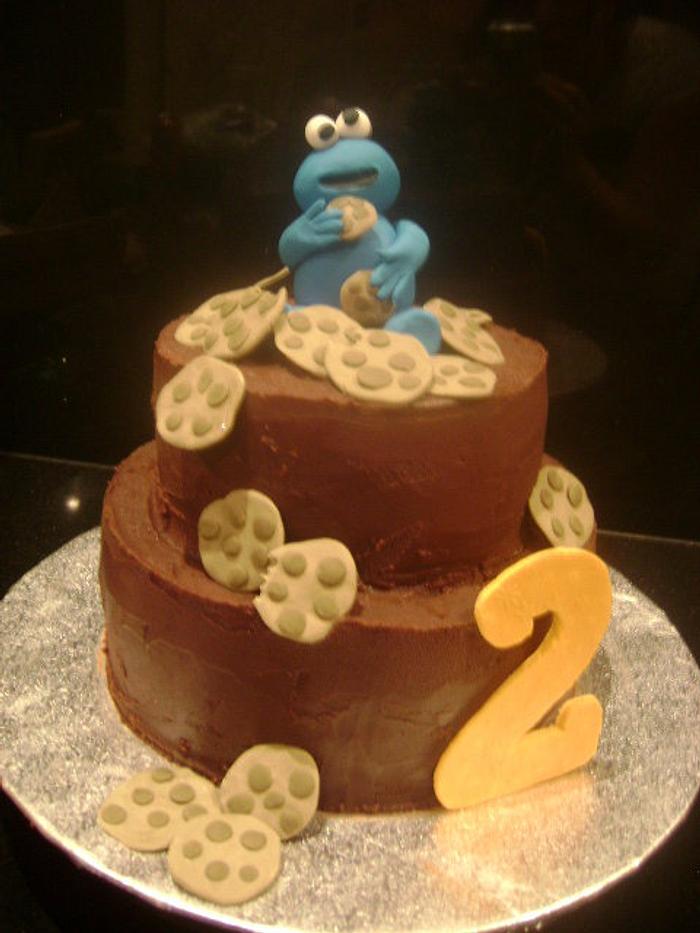 Cookie Monster cake