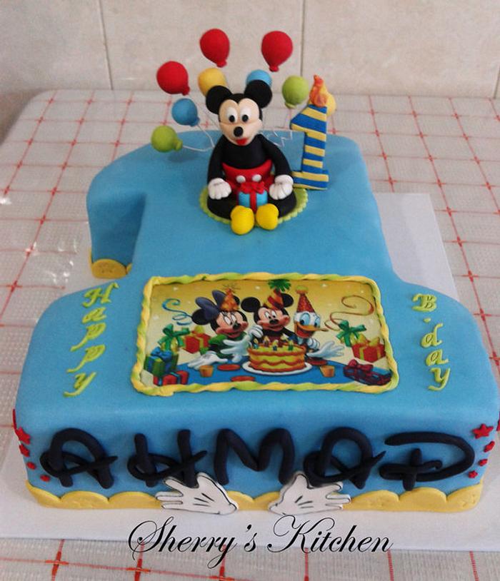 1st birthday cake (mickey mouse)