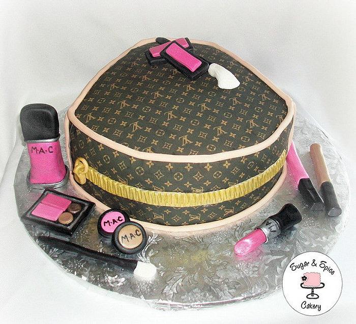Louis Vuitton Make Up Bag - Decorated Cake by Mandy - CakesDecor