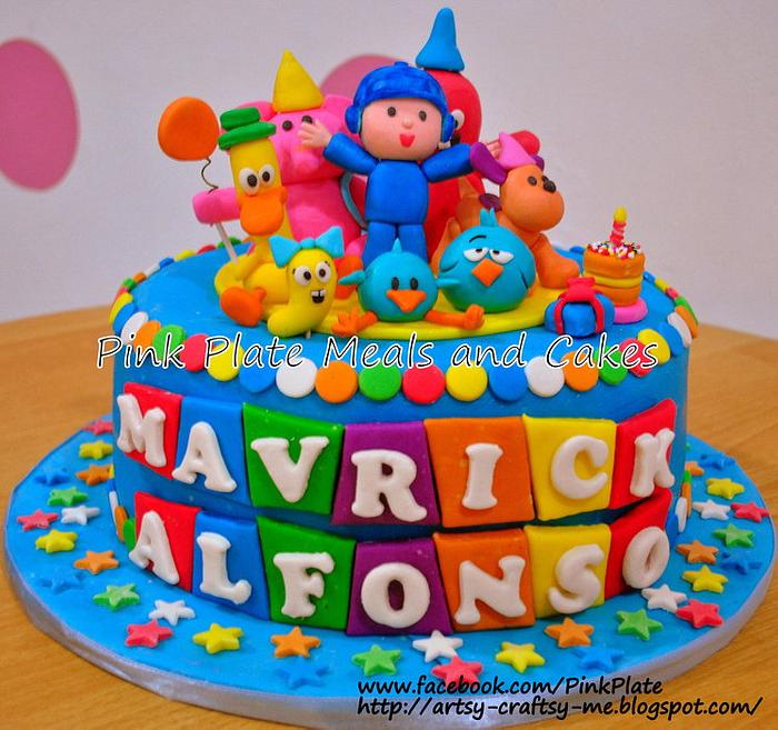 Pocoyo and friends birthday cake 