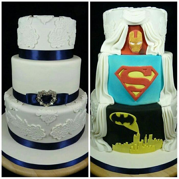 Hidden Superhero Wedding Cake