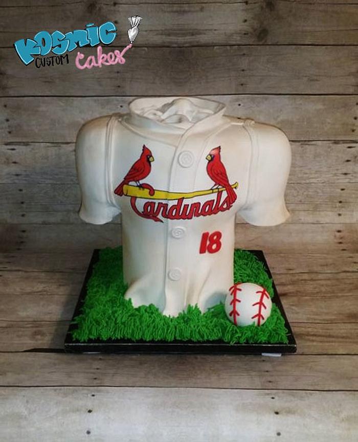 St. Louis Cardinals Jersey Cake - STL Cardinal Birthday