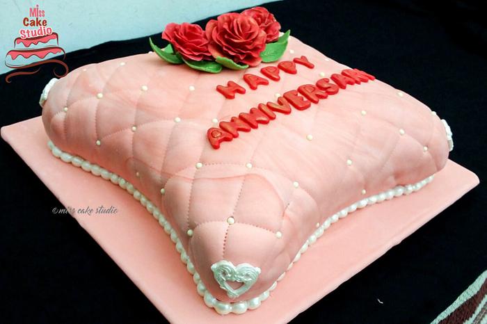 Wedding Anniversary Pillow Cake