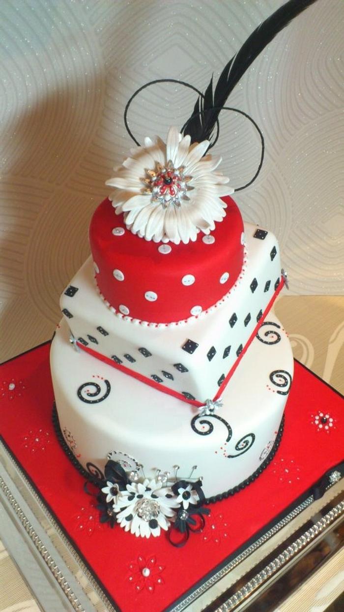 polka dots wedding cake 