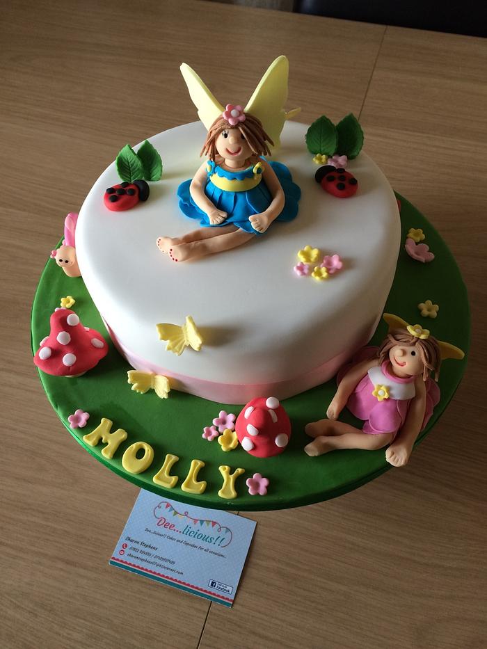 Fairy themed birthday cake