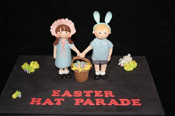 "Easter Hat Parade' - sugar art piece