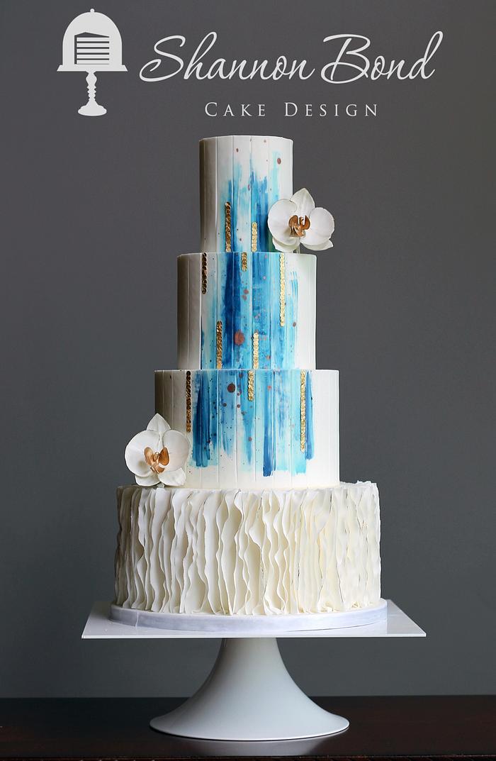 Modern Bride Wedding Cake