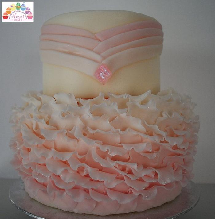 Ruffles and ruching cake