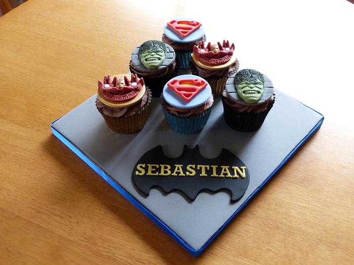 Superhero Marvel chocolate cupcakes