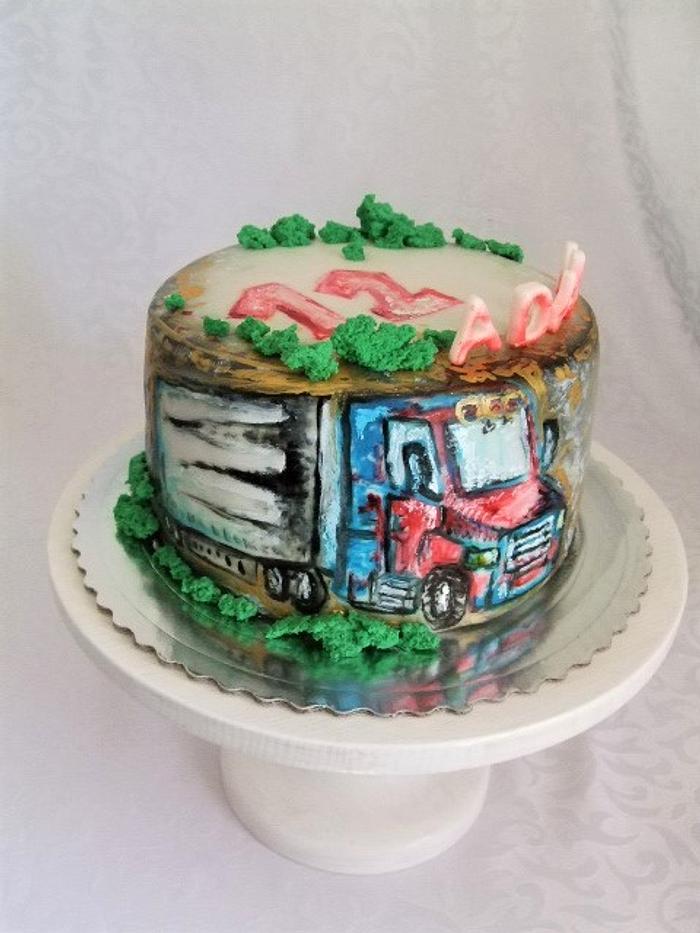 Cake with truck 