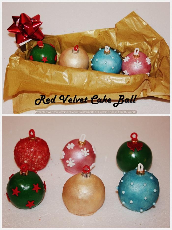 Christmas ornament cake balls!!